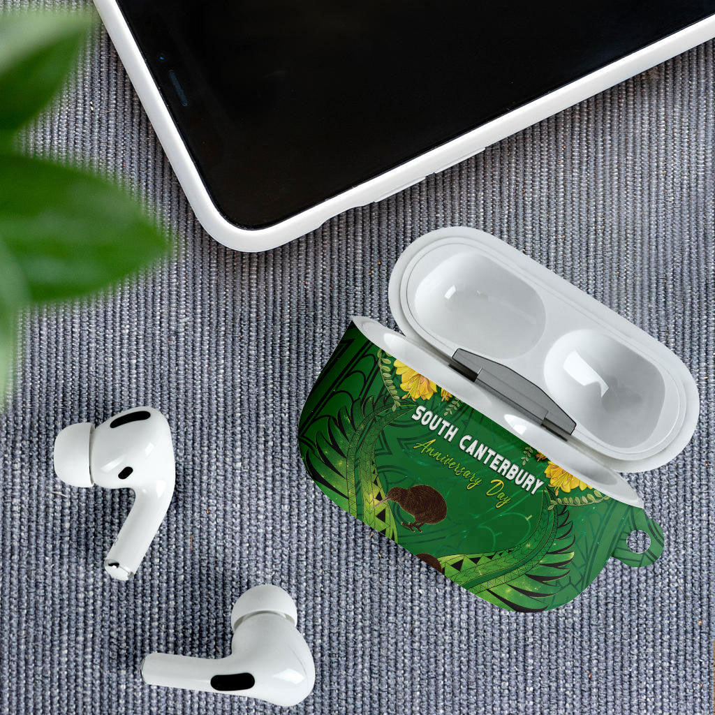 South Canterbury Anniversary Day AirPods Case Kiwi Kowhai Silver Fern Maori Pattern LT22 - Polynesian Pride