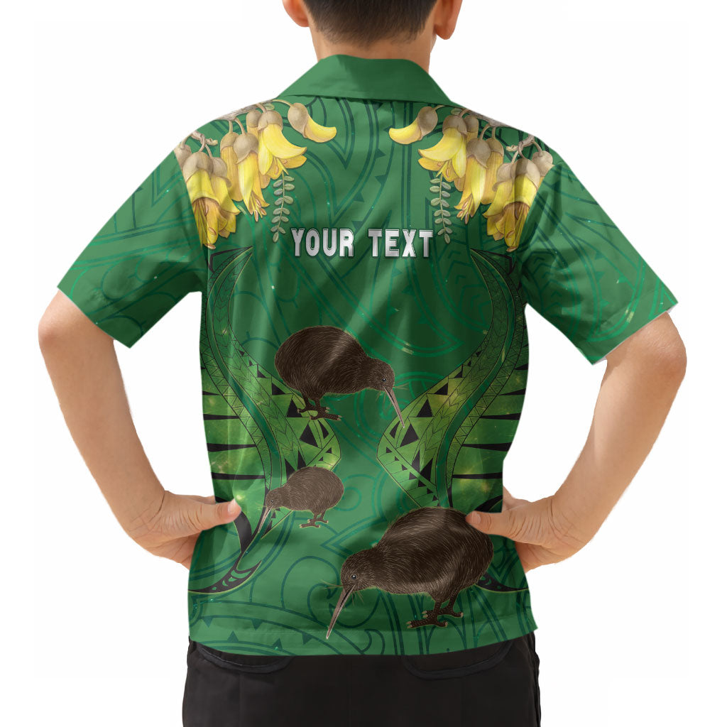 Personalised South Canterbury Anniversary Day Kid Hawaiian Shirt Kiwi Kowhai Silver Fern Maori Pattern LT22 - Polynesian Pride