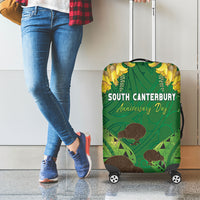 South Canterbury Anniversary Day Luggage Cover Kiwi Kowhai Silver Fern Maori Pattern LT22 - Polynesian Pride