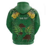 Personalised South Canterbury Anniversary Day Zip Hoodie Kiwi Kowhai Silver Fern Maori Pattern LT22 - Polynesian Pride