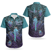 Personalised New Zealand Suicide Prevention Month Couples Matching Off Shoulder Short Dress and Hawaiian Shirt Maori Mauri Tu Mauri Ora Polynesian Pattern LT22 - Polynesian Pride