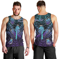 Personalised New Zealand Suicide Prevention Month Men Tank Top Maori Mauri Tu Mauri Ora Polynesian Pattern LT22 - Polynesian Pride
