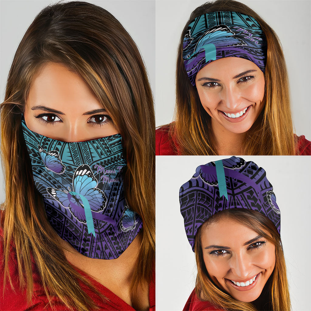 New Zealand Suicide Prevention Month Neck Gaiter Maori Mauri Tu Mauri Ora Polynesian Pattern LT22 - Polynesian Pride