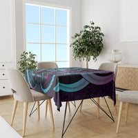 Polynesia Suicide Prevention Month Tablecloth Semicolon Butterfly Never Give Up Polynesian Pattern LT22 - Polynesian Pride