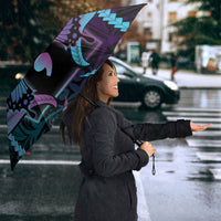 Polynesia Suicide Prevention Month Umbrella Semicolon Butterfly Never Give Up Polynesian Pattern LT22 - Polynesian Pride