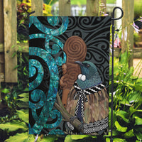New Zealand Tui Bird Wahaika Garden Flag Maori Weapon Paua Shell Koru Pattern