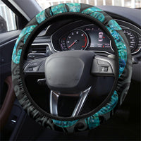 New Zealand Tui Bird Wahaika Steering Wheel Cover Maori Weapon Paua Shell Koru Pattern