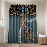 New Zealand Tui Bird Maripi Bathroom Set Maori Weapon Kowhaiwhai Pattern