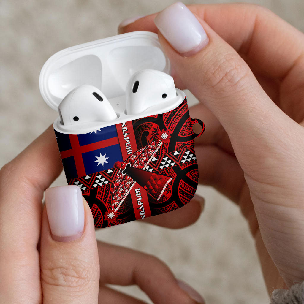 Aotearoa Iwi Ngapuhi AirPods Case Tuhoronuku Kite United Tribes Flag Maori Pattern LT22 - Polynesian Pride
