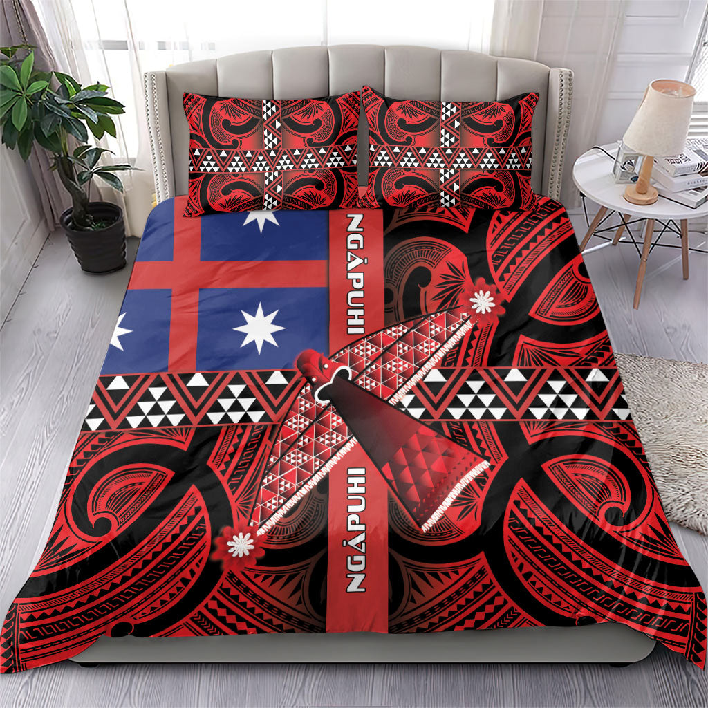 Aotearoa Iwi Ngapuhi Bedding Set Tuhoronuku Kite United Tribes Flag Maori Pattern LT22 - Polynesian Pride