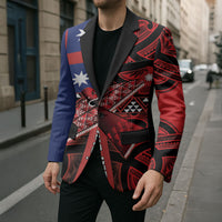 Aotearoa Iwi Ngapuhi Blazer Tuhoronuku Kite United Tribes Flag Maori Pattern LT22 - Polynesian Pride