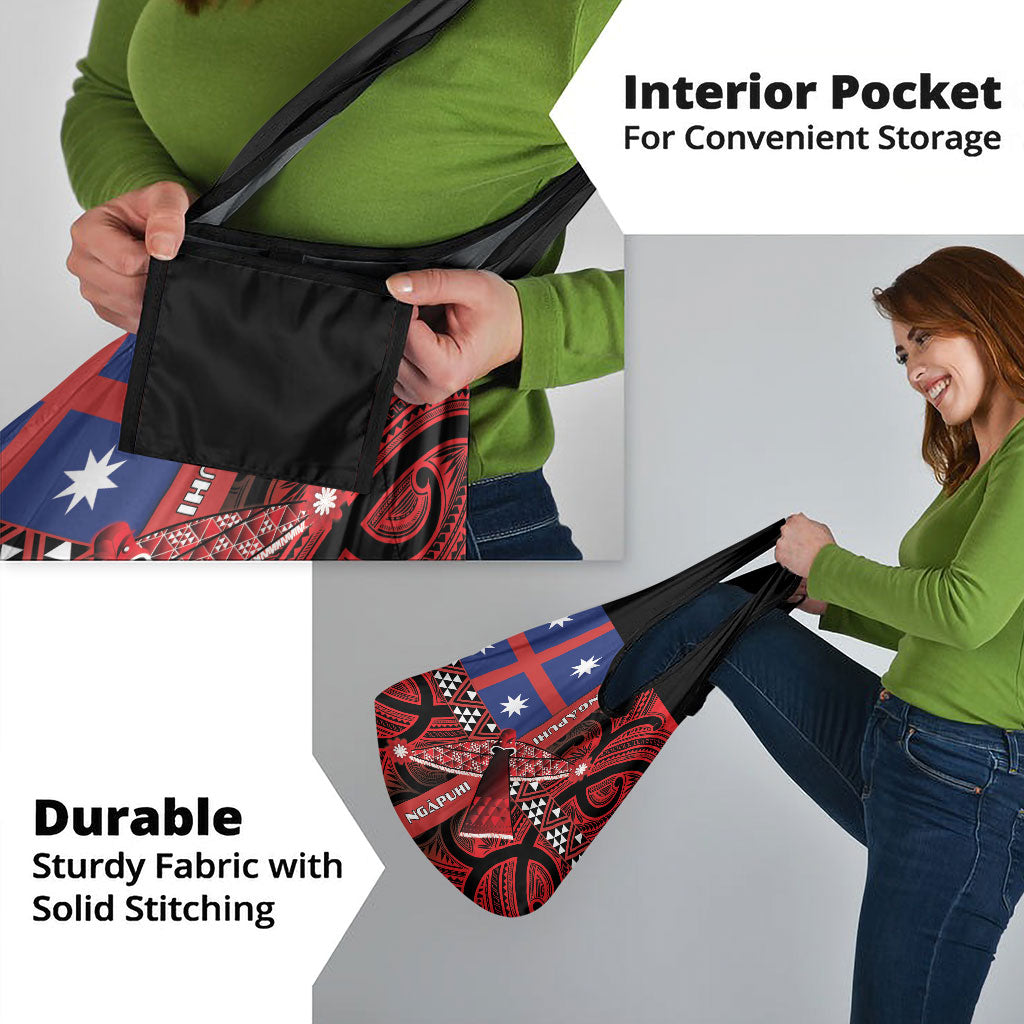 Aotearoa Iwi Ngapuhi Grocery Bag Tuhoronuku Kite United Tribes Flag Maori Pattern LT22 - Polynesian Pride