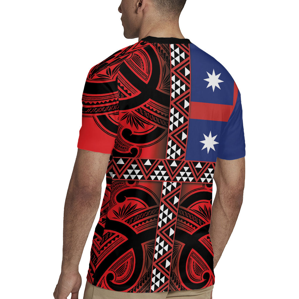 Aotearoa Iwi Ngapuhi Rugby Jersey Tuhoronuku Kite United Tribes Flag Maori Pattern LT22 - Polynesian Pride
