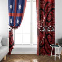 Aotearoa Iwi Ngapuhi Window Curtain Tuhoronuku Kite United Tribes Flag Maori Pattern LT22 - Polynesian Pride