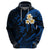 Custom Niihau Hawaii Hoodie Polynesian Tattoo and Pacific Plumeria Blue Vibe LT9 - Polynesian Pride