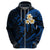 Custom Niihau Hawaii Hoodie Polynesian Tattoo and Pacific Plumeria Blue Vibe LT9 - Polynesian Pride