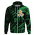 Custom Niihau Hawaii Hoodie Polynesian Tattoo and Pacific Plumeria Green Vibe LT9 Zip Hoodie Green - Polynesian Pride