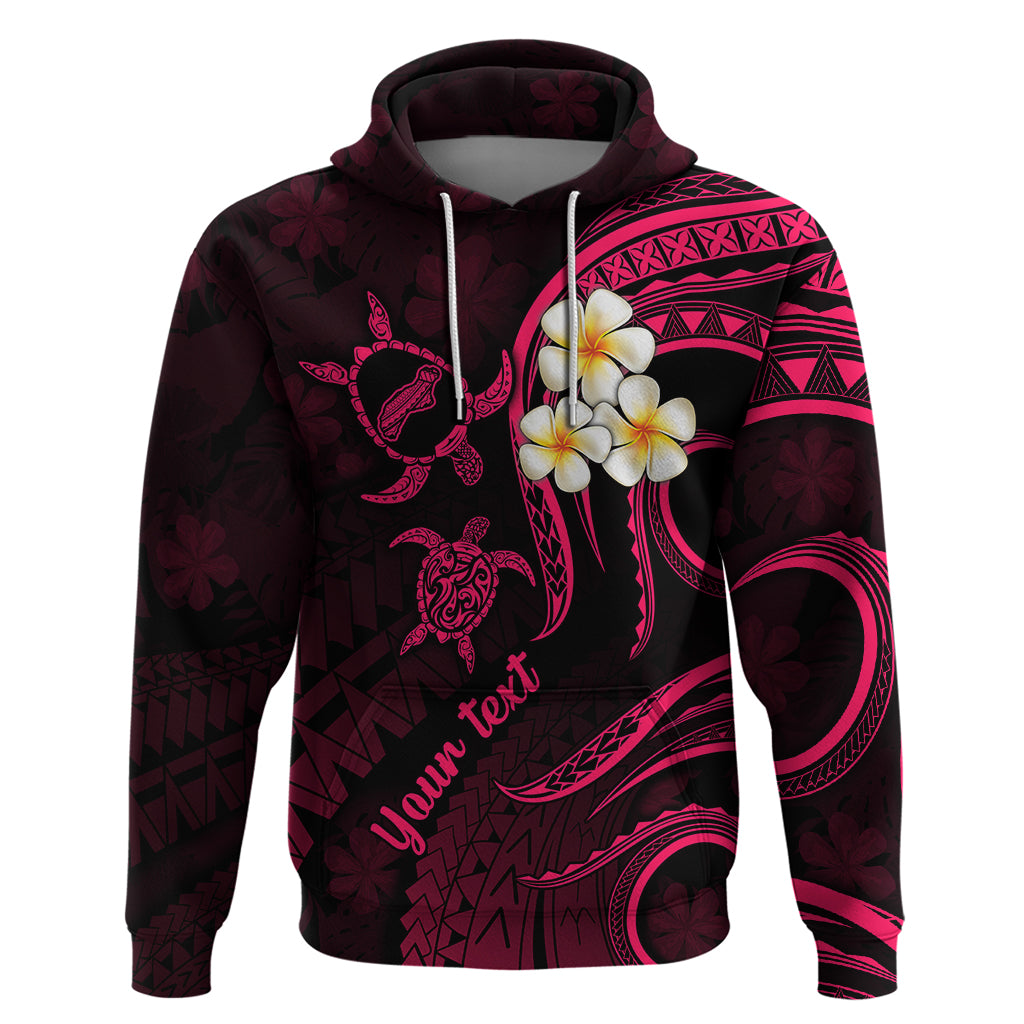 Custom Niihau Hawaii Hoodie Polynesian Tattoo and Pacific Plumeria Pink Vibe LT9 Pullover Hoodie Pink - Polynesian Pride