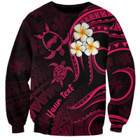 Personalised Niihau Hawaii Sweatshirt Polynesian Tattoo and Pacific Plumeria Pink Vibe LT9 Unisex Pink - Polynesian Pride