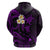 Custom Niihau Hawaii Hoodie Polynesian Tattoo and Pacific Plumeria Purple Vibe LT9 - Polynesian Pride