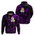 Custom Niihau Hawaii Hoodie Polynesian Tattoo and Pacific Plumeria Purple Vibe LT9 - Polynesian Pride