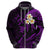 Custom Niihau Hawaii Hoodie Polynesian Tattoo and Pacific Plumeria Purple Vibe LT9 - Polynesian Pride