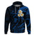 Custom Molokai Hawaii Hoodie Polynesian Tattoo and Pacific Plumeria Blue Vibe LT9 Pullover Hoodie Blue - Polynesian Pride