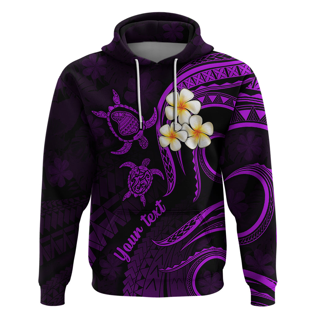 Custom Lanai Hawaii Hoodie Polynesian Tattoo and Pacific Plumeria Purple Vibe LT9 Pullover Hoodie Purple - Polynesian Pride