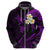 Custom Lanai Hawaii Hoodie Polynesian Tattoo and Pacific Plumeria Purple Vibe LT9 - Polynesian Pride