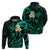 Custom Lanai Hawaii Hoodie Polynesian Tattoo and Pacific Plumeria Turquoise Vibe LT9 - Polynesian Pride