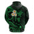 Custom Kauai Hawaii Hoodie Polynesian Tattoo and Pacific Plumeria Green Vibe LT9 - Polynesian Pride