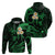 Custom Kauai Hawaii Hoodie Polynesian Tattoo and Pacific Plumeria Green Vibe LT9 - Polynesian Pride