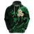 Custom Kauai Hawaii Hoodie Polynesian Tattoo and Pacific Plumeria Green Vibe LT9 - Polynesian Pride