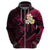 Custom Kauai Hawaii Hoodie Polynesian Tattoo and Pacific Plumeria Pink Vibe LT9 - Polynesian Pride