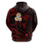 Custom Kauai Hawaii Hoodie Polynesian Tattoo and Pacific Plumeria Red Vibe LT9 - Polynesian Pride