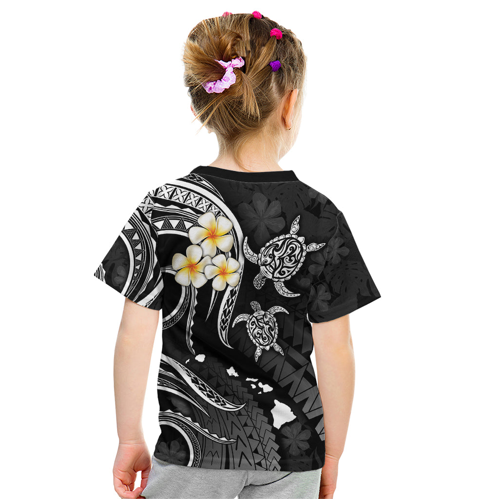 Personalised Kahoolawe Hawaii Kid T Shirt Polynesian Tattoo and Pacific Plumeria White Vibe LT9 - Polynesian Pride