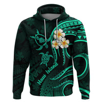 Hawaii Hoodie Maui Islands Pacific Plumeria Turquoise Vibe LT9 Pullover Hoodie Turquoise - Polynesian Pride
