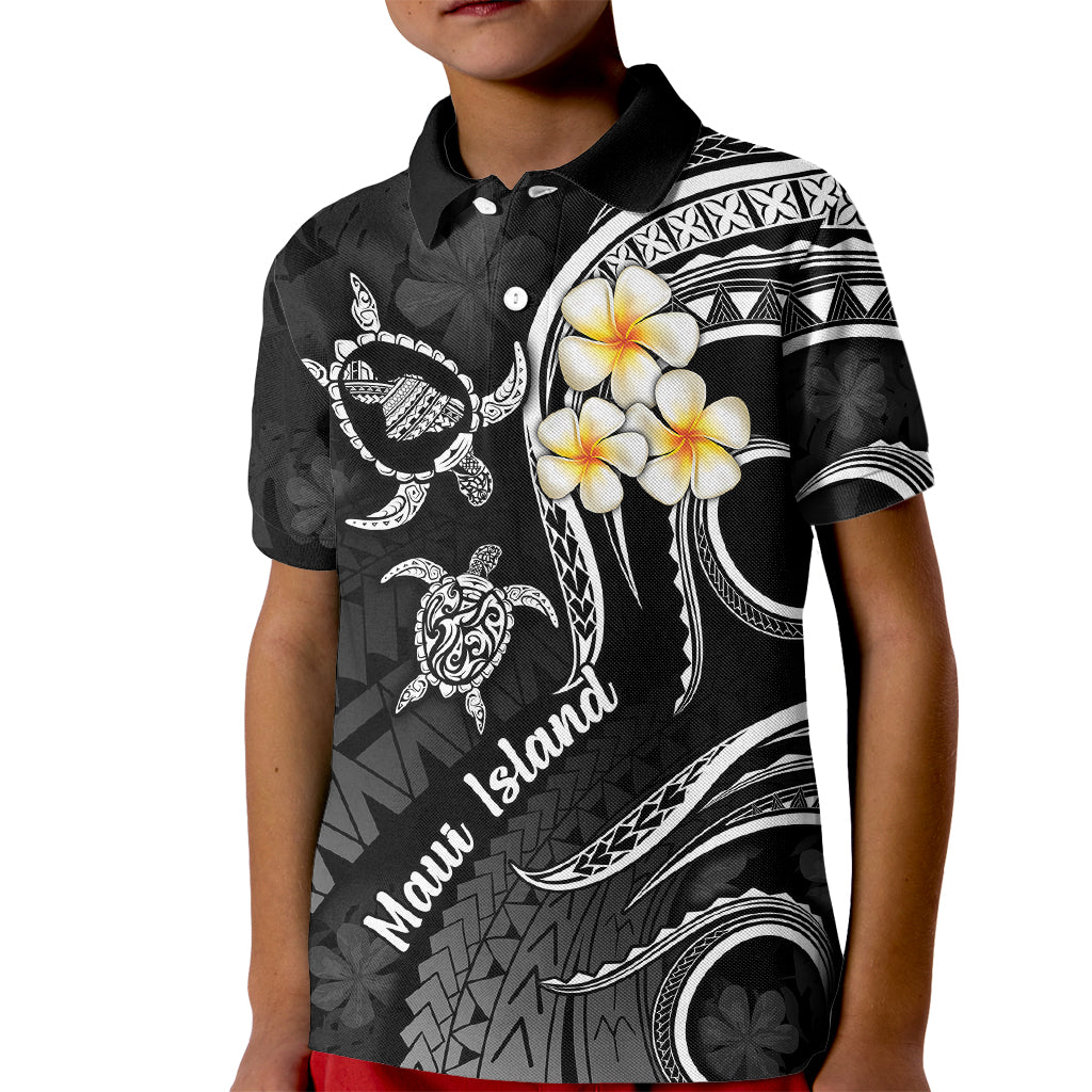Hawaii Kid Polo Shirt Maui Islands Pacific Plumeria White Vibe LT9 Kid White - Polynesian Pride