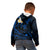 Personalised Maui Hawaii Kid Hoodie Polynesian Tattoo and Pacific Plumeria Blue Vibe LT9 - Polynesian Pride
