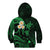 Personalised Maui Hawaii Kid Hoodie Polynesian Tattoo and Pacific Plumeria Green Vibe LT9 - Polynesian Pride