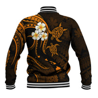 Hawaii Baseball Jacket Oahu Islands Pacific Plumeria Gold Vibe LT9 - Polynesian Pride