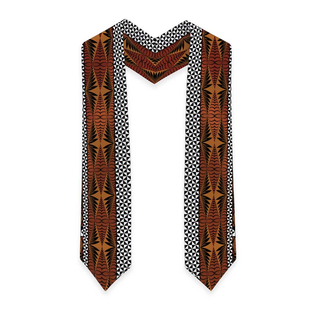 Malo e Lelei Tonga Graduation Stole Tongan Ngatu Tapa Cloth - Polynesian Pride