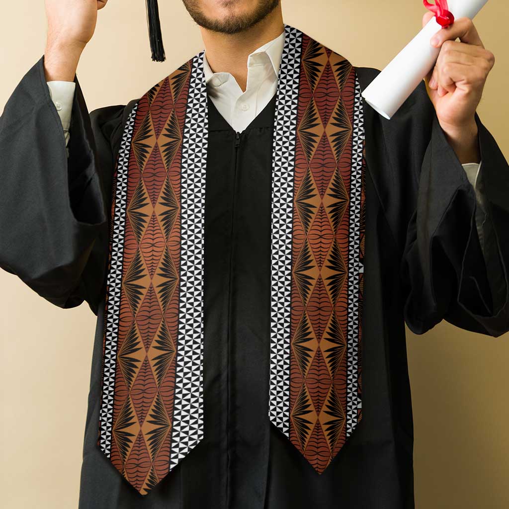 Malo e Lelei Tonga Graduation Stole Tongan Ngatu Tapa Cloth - Polynesian Pride