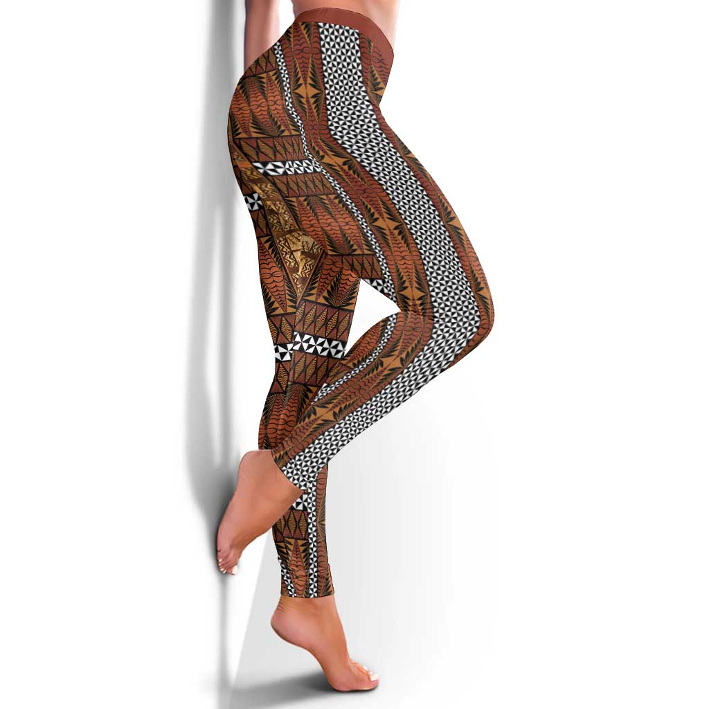 Malo e Lelei Tonga Leggings Tongan Ngatu Tapa Cloth - Polynesian Pride