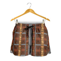Malo e Lelei Tonga Shorts for Women Tongan Ngatu Tapa Cloth - Polynesian Pride