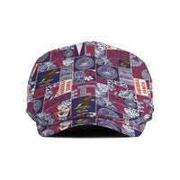 Manuia le Kerisimasi American Samoa Jeff Hat Pacific Patchwork Xmas Vibes LT9 Blue - Polynesian Pride