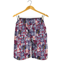 Manuia le Kerisimasi American Samoa Shorts for Men Pacific Patchwork Xmas Vibes - Polynesian Pride