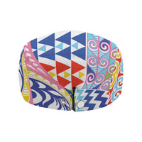 Maori Kowhaiwhai Taniko Patchwork Rainbow Motifs Jeff Hat