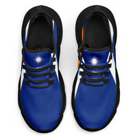 Marshall Islands Clunky Sneakers Flag-Inspired Curve Style LT05 - Polynesian Pride