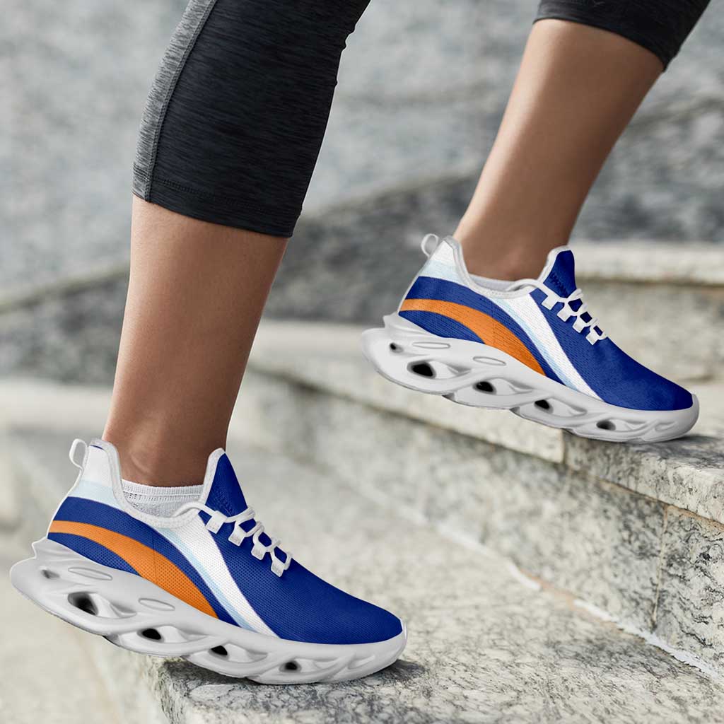 Marshall Islands Clunky Sneakers Flag-Inspired Curve Style LT05 - Polynesian Pride